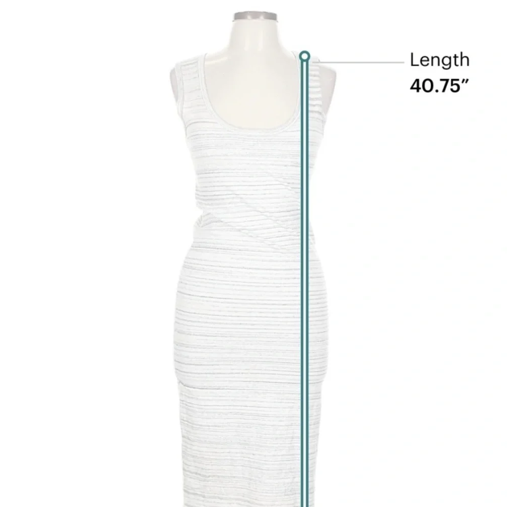 Express Heather Gray Midi Dress - Picture 4 of 6